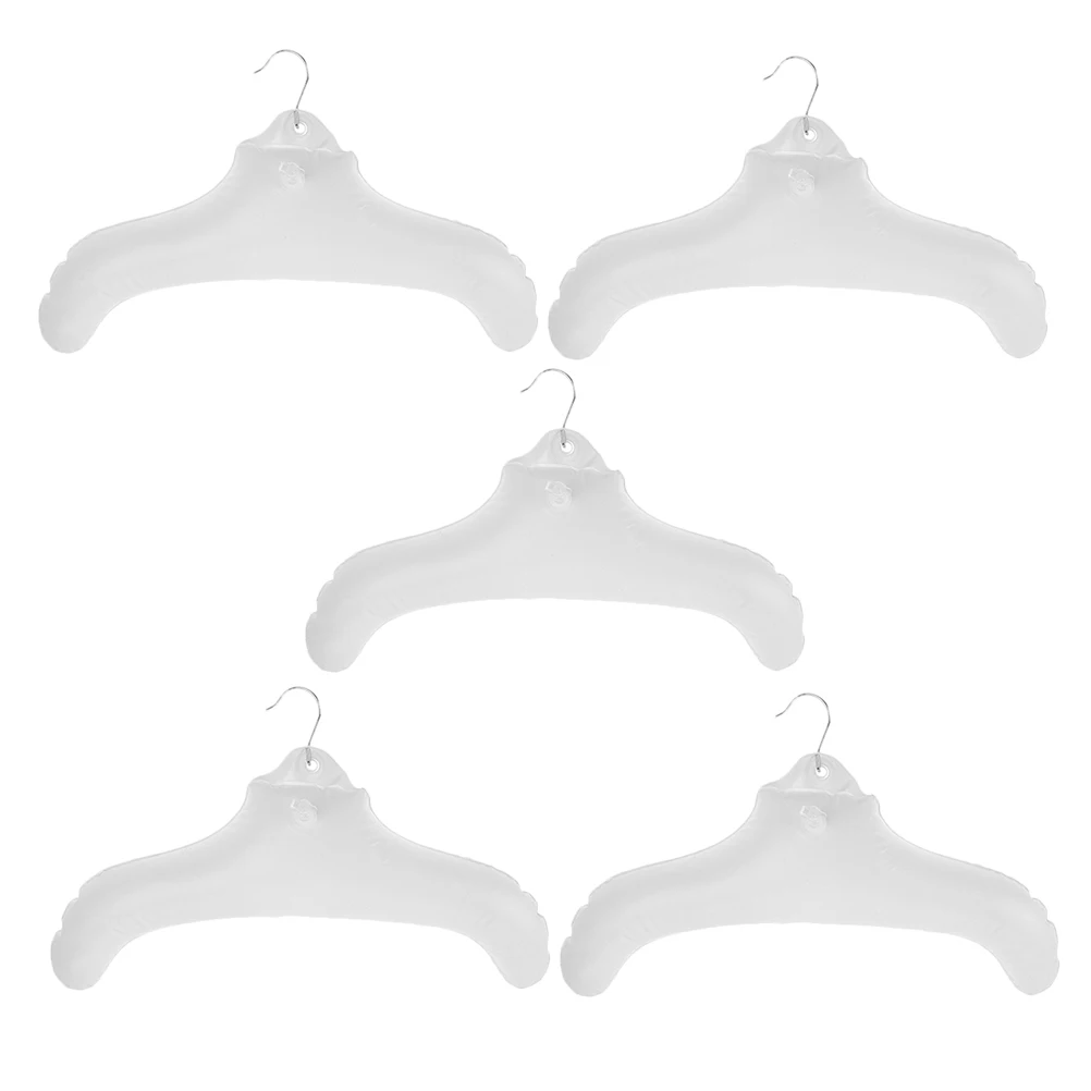 

5pcs Inflatable Hanger Foldable Travel Clothes Drying Rack PVC Material Non Slip Multi Functional Hangers For Car Office Gym