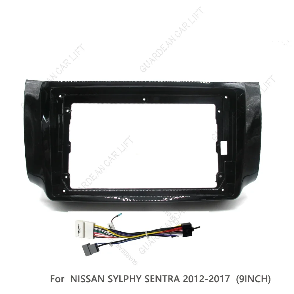 9 zoll Auto Radio Fascias Für Nissan Sentra Sylphy 2012-2019 Android Stereo Rahmen 2 Din Kopf Einheit Panel dash Trim Mit Kabel – Detail 3
