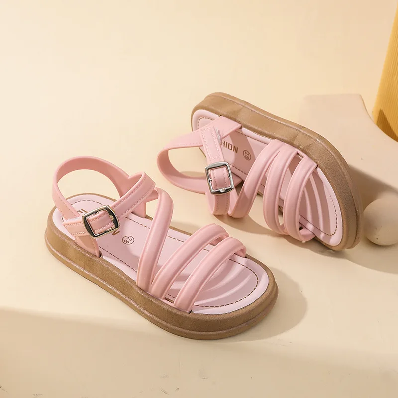 2026 Elegant Summer New Style Korean Version Princess Children's Sandals Elegant Open Toe Stylish Versatile Cute Student Sandals image 4