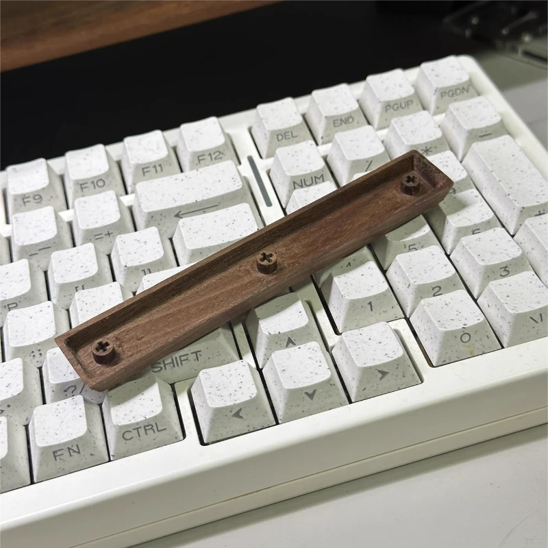 Tastenkappe aus Walnussholz, individuelle Leertaste aus massivem Holz, handwerkliche Tastenkappen, Kirschprofilpunkt-Tastenkappen, mechanisches Tastaturzubehör