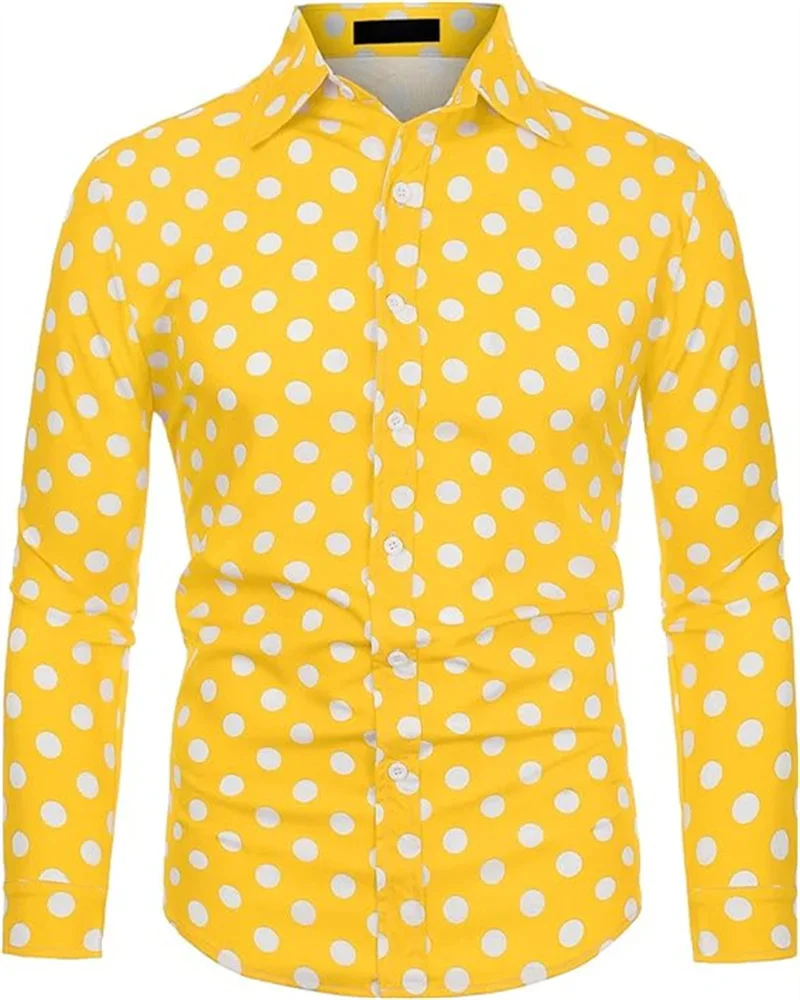 Camisa de manga larga con estampado 3D para hombre, ropa ajustada con botones de solapa, diseño de diseñador, 10 colores, S-6XL