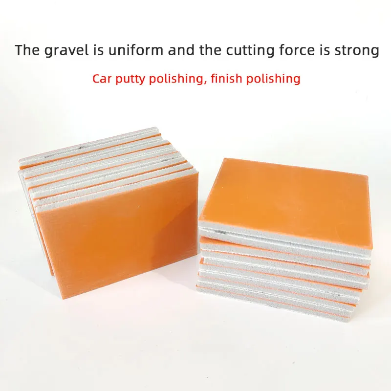 75×100mm Square Sponge Sandpaper Ultra-fine Four Square Dry Mill Flocking Car Polishing Abrasive 60 Pieces