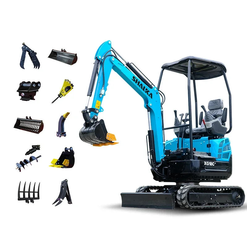 حار بيع حفارة صغيرة 1 طن 1.2 طن مخصص محرك كوبوتا 1.5 طن 1.8 طن حفارة مجنزرة EURO 5 EPA محرك حفارة