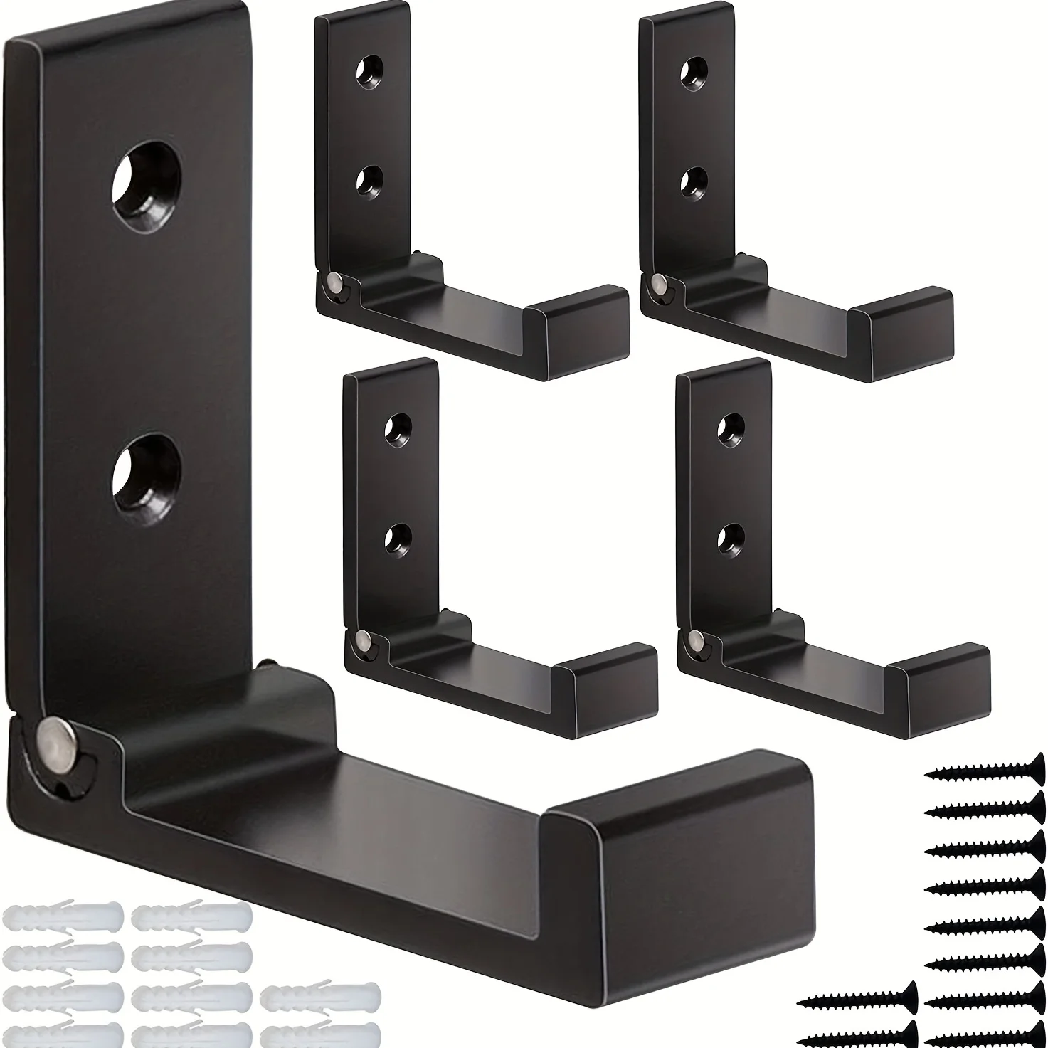 4PCS Folding Hooks Wall Door Clothes Coat Hat Bags Hangers Aluminum Alloy Kitchen Bathroom Rustproof Towel Hooks Foldable Hook