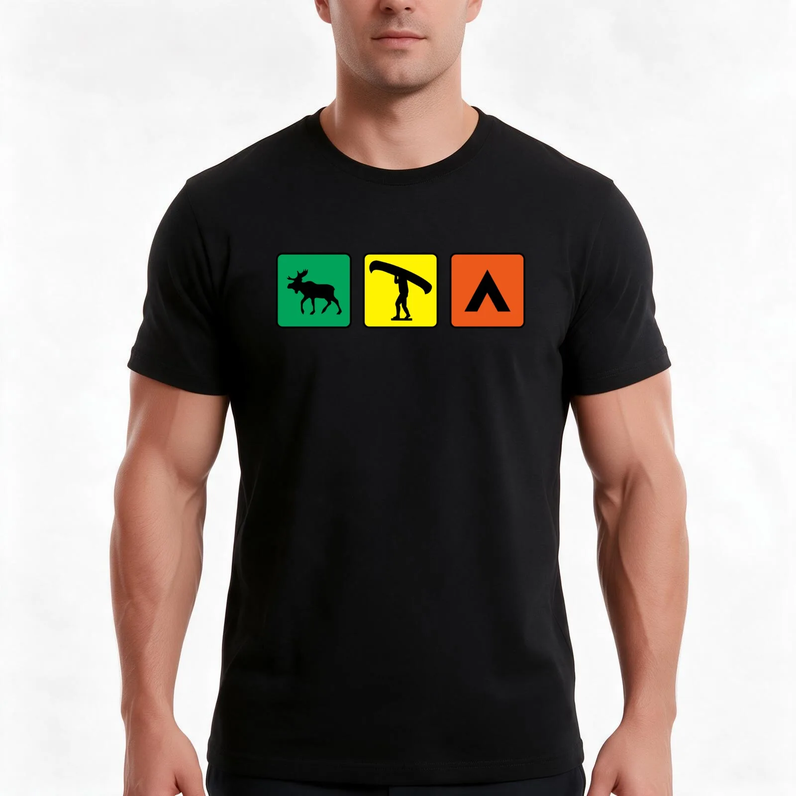 Algonquin Signs T-Shirt, Summer Casual Cotton Tee, Oversized Streetwear Tops, Vintage Graphic Print, Loose Fit Short Sleeve