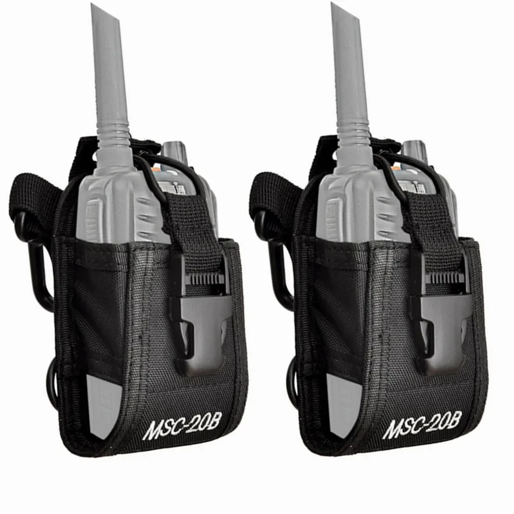 

2pcs MSC-20B Nylon Pouch Walkie Talkie Bag Carry Case for BaoFeng UV-5R UV-82 BF-888S UV-S9 TYT Mototrola KENWOOD Two Way Radio