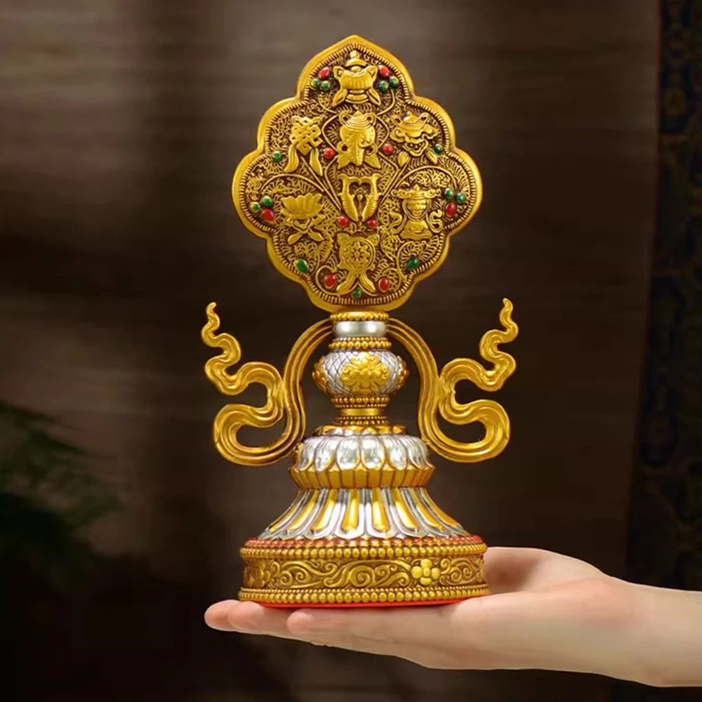 

Auspicious eight-treasures sylloge prayer ornaments, Eight-auspicious desktop decorations, Indoor home decoration resin crafts