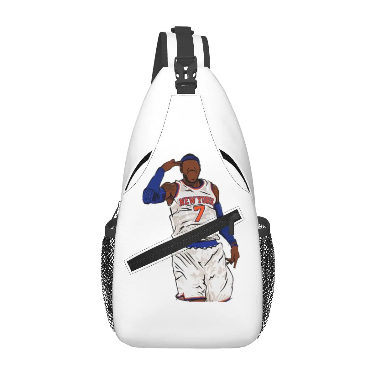 Carmelo Anthony Celebration Sketch Chest Bag Men Sling Crossbody Backpack Chest Bag Traveling Hiking Daypack Shoulder Bag