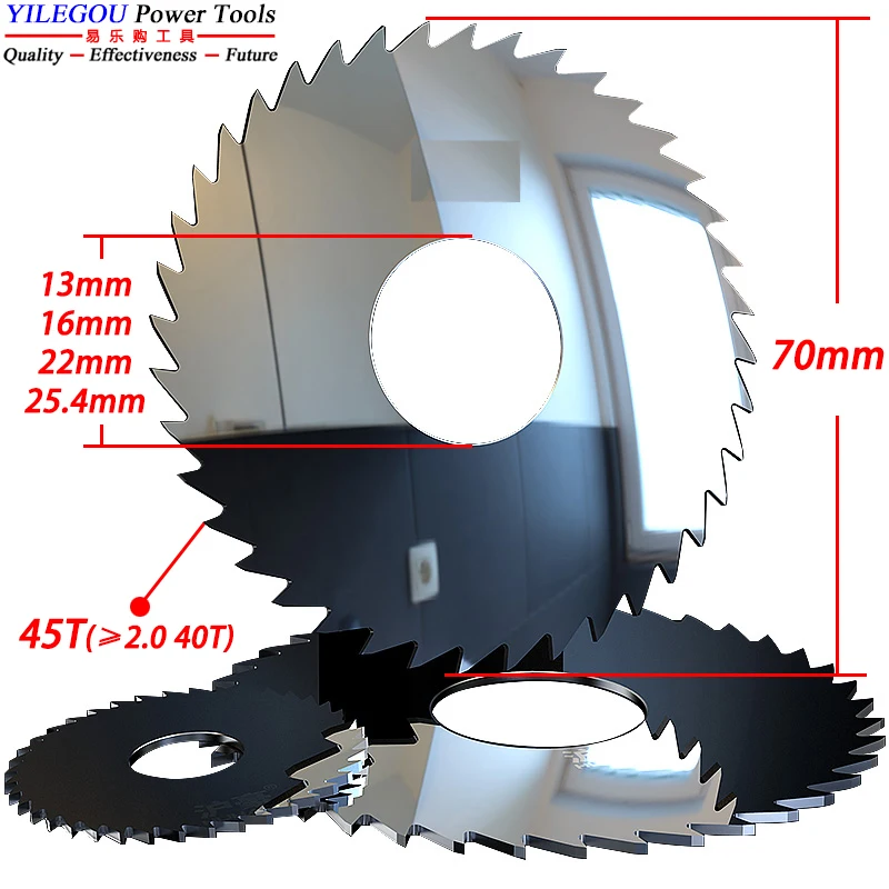 70mm Tungsten Steel Milling Blades 70x16mm Solid Carbide Circular Saw Blade 70x22 Milling Cutter Cutting Aluminum, Copper, Metal