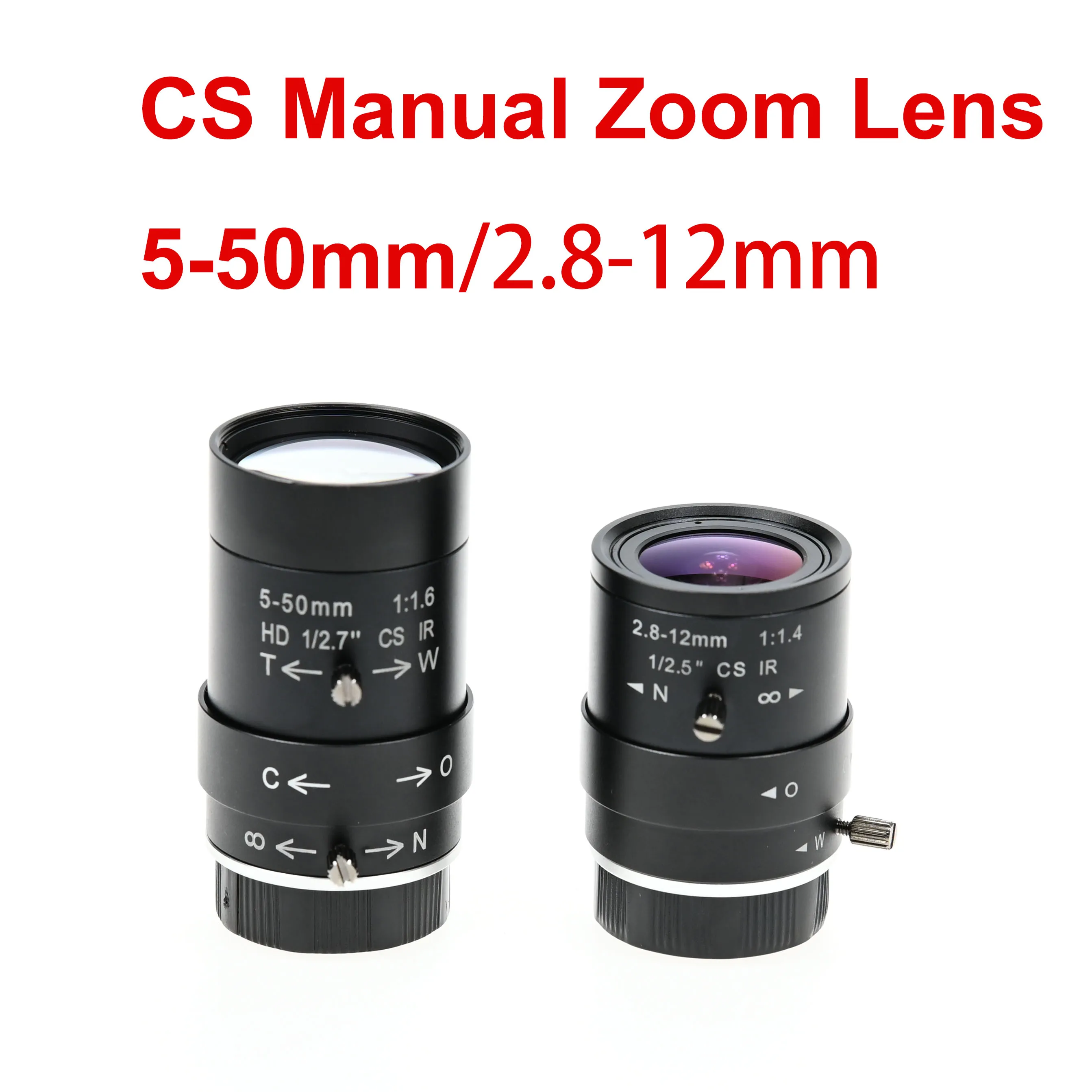 

CS Mount Zoom Lens 5-50mm 2.8-12mm Manual Varifocal,For USB Housing Camera