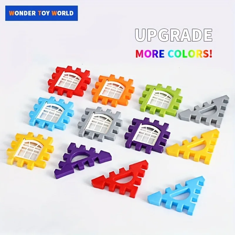 150Pcs DIY Haus Montage Bausteine Kreative Platz Große Partikel Blöcke wand Fenster Modell Puzzles Kinder Geburtstag Geschenke