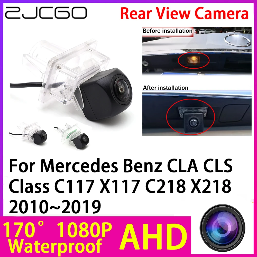 

ZJCGO AHD 1080P Reverse Rear View Camera Night Vision Waterproof for Mercedes Benz CLA CLS Class C117 X117 C218 X218 2010~2019