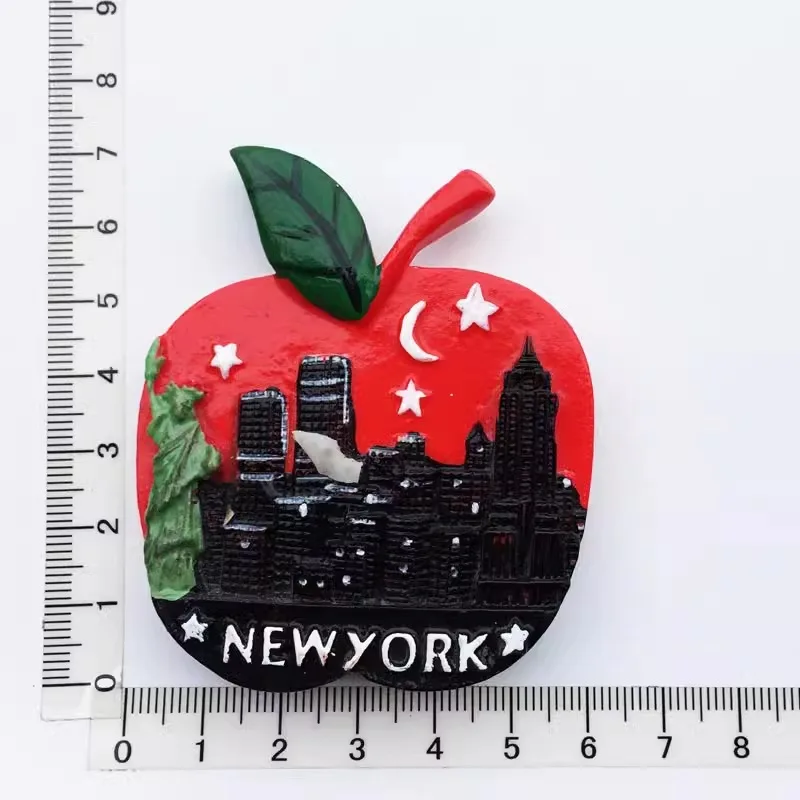 

United States New York night view travel souvenirs Creative arts and crafts Refrigerator magnets gift Home kitchen decoration