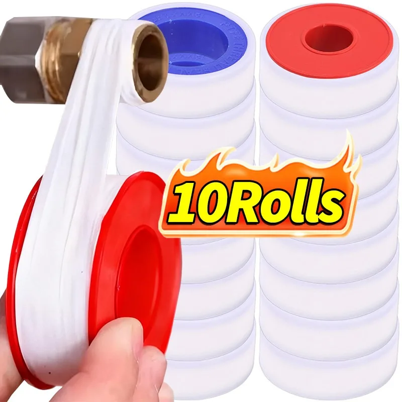 

1/10x герметичная лента из ПТФЭ для труб, водонепроницаемые герметичные уплотнительные ленты, раковина, сливная труба, резьба, воздуховодовые ленты, сантехнические фитинги, инструменты для ремонта