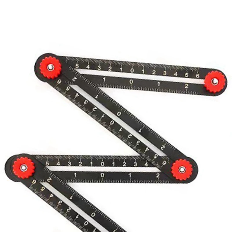 Special-Shaped Measuring Ruler Punch Locator Folding Ruler Woodworking Tools Promotion