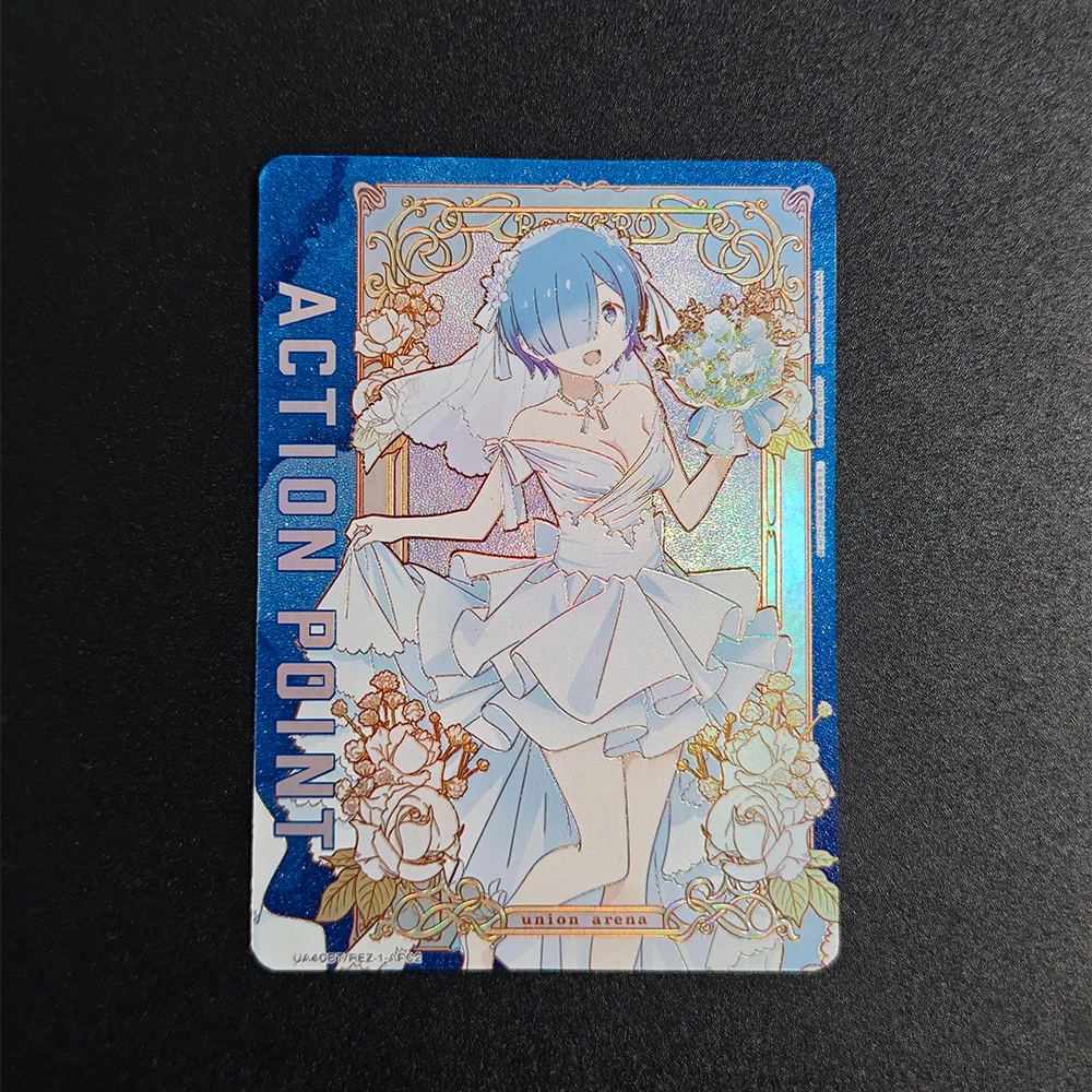 Anime Collection Card Union Arena Re:zero UA40BT/REZ-1-AP02 AP REM Action Point Holo Foil Card Refractive Flash Child Toy Gifts - view 2