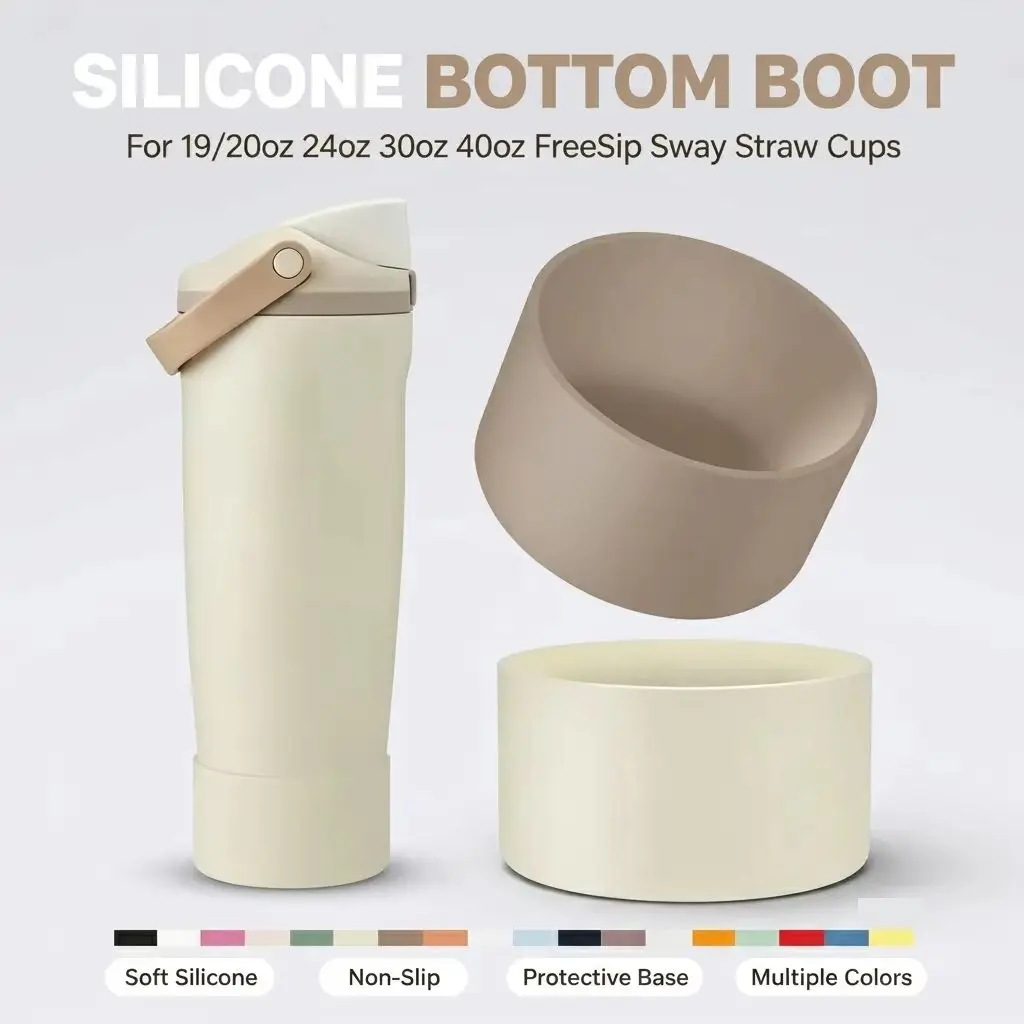 Silicone Bottom Boot for Owala Freesip Sway Straw Cups 19/20oz 24oz Compatible with 40oz And 30oz Cups