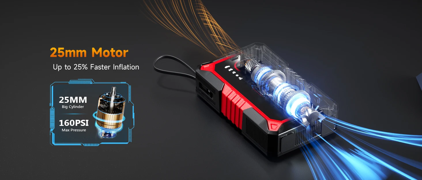GOOLOO A5 4000A Tragbarer Auto-Starthilfe-Powerbank mit 160PSI Luftpumpe Notfall-Batterie-Booster für 12V Fahrzeuge – Detail 10