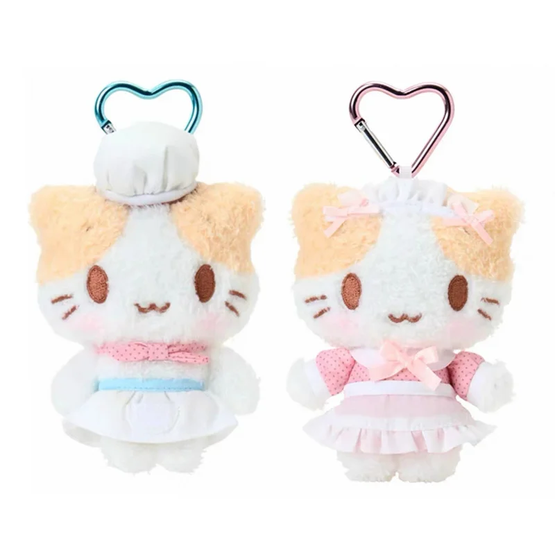 Mashumaro Mitaina Fuwafuwa Nyanko Plush Keychain Keyring Maid Chef Marshmallow Cat Kawaii Cute Bag Keychains Mascot Charms Gift