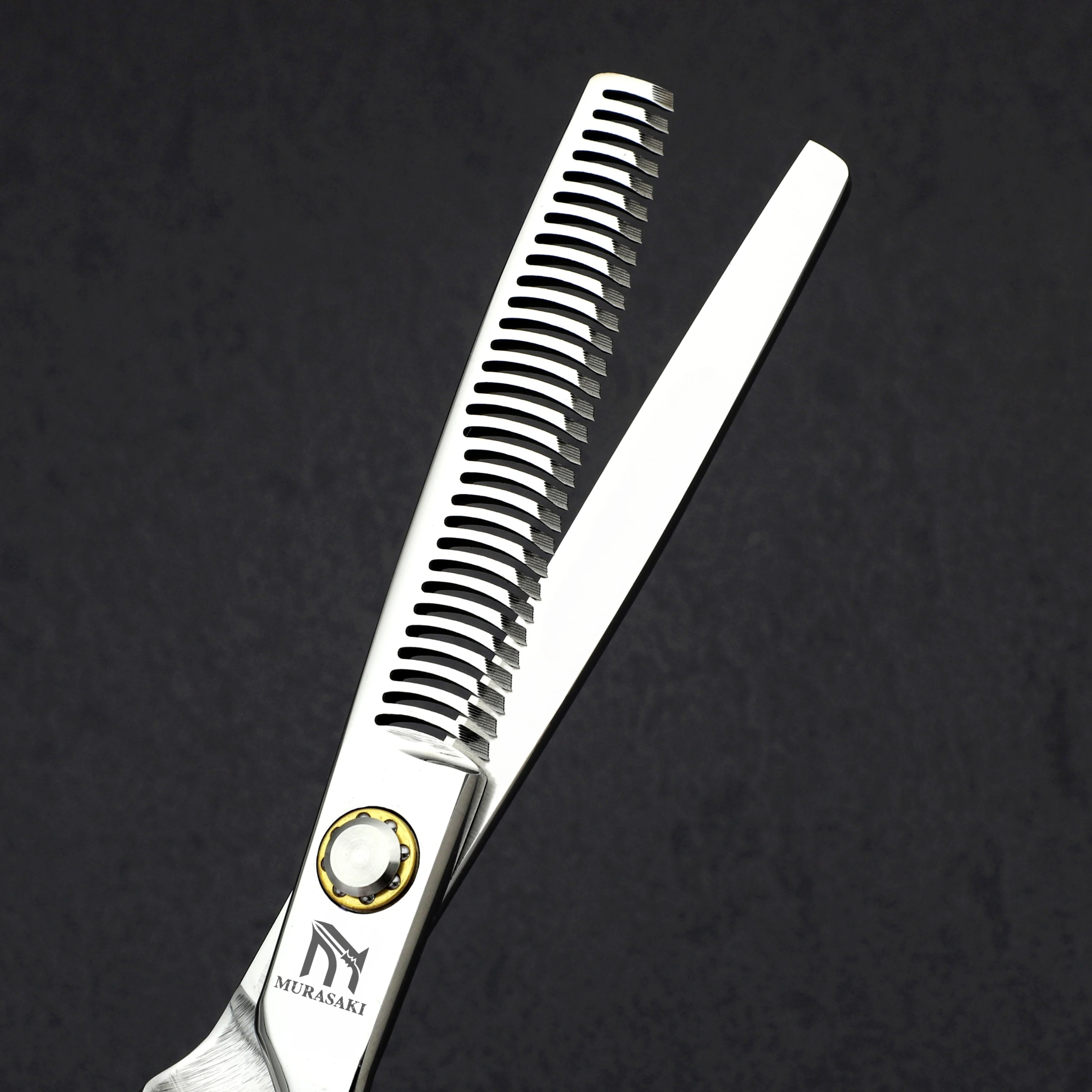 MURASAKI Professionelle Haarausdünnungsscheren, 6-6,8 Zoll Hitachi 440C Stahl-Friseurscheren, hochwertige Haarschneidewerkzeuge für den Salon – Detail 23