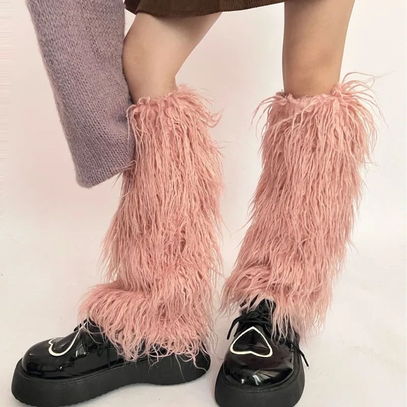 핫 걸 신상 레그 워머 펑크 고딕 플러시 루즈 양말, 메이드 코스프레 의상 액세서리 스타킹, 가을 겨울 쿨 섹시