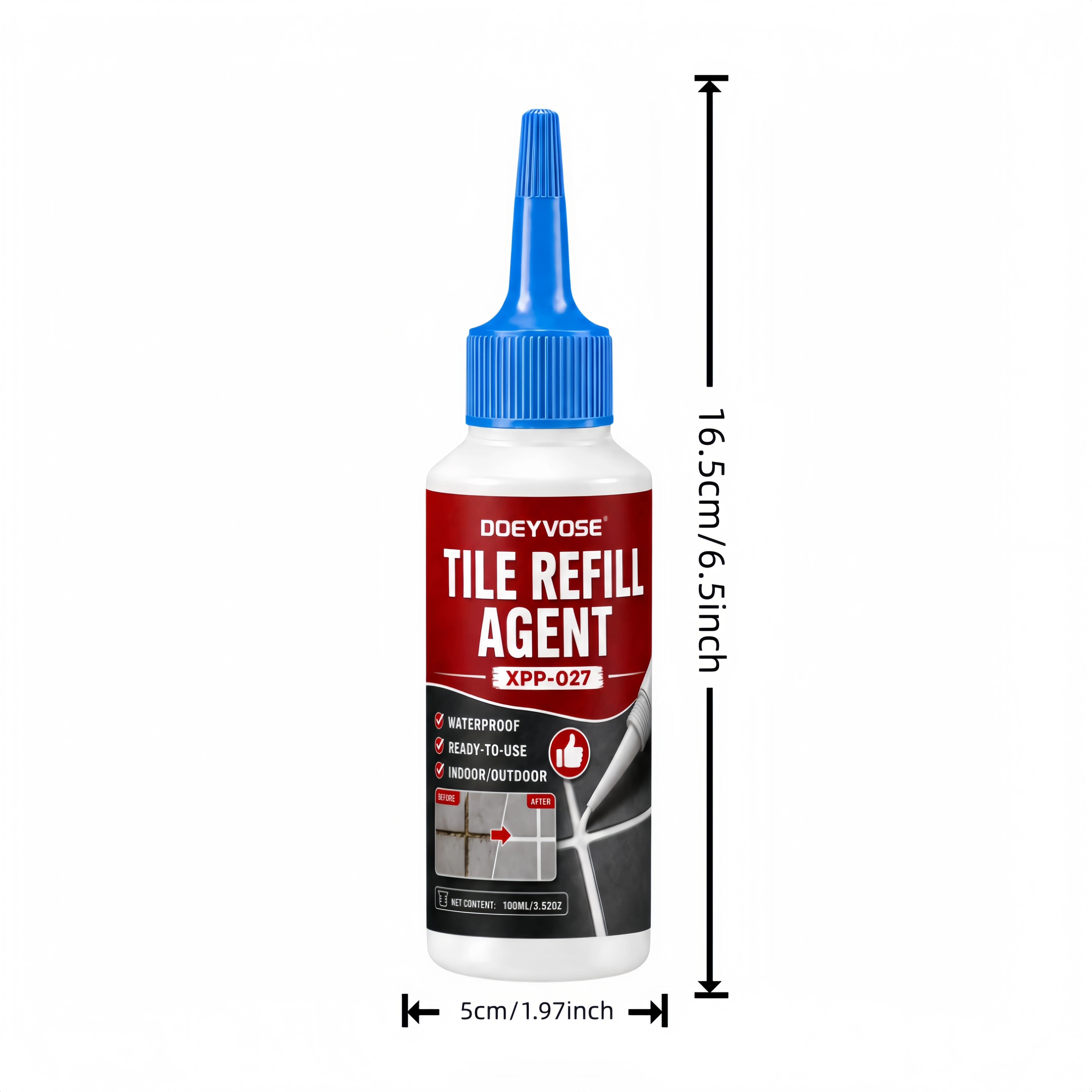 100ml Waterproof Anti-Mildew Tile Beauty Seam Agent Quick Drying Grout Paste for Tile Joint Refinishing