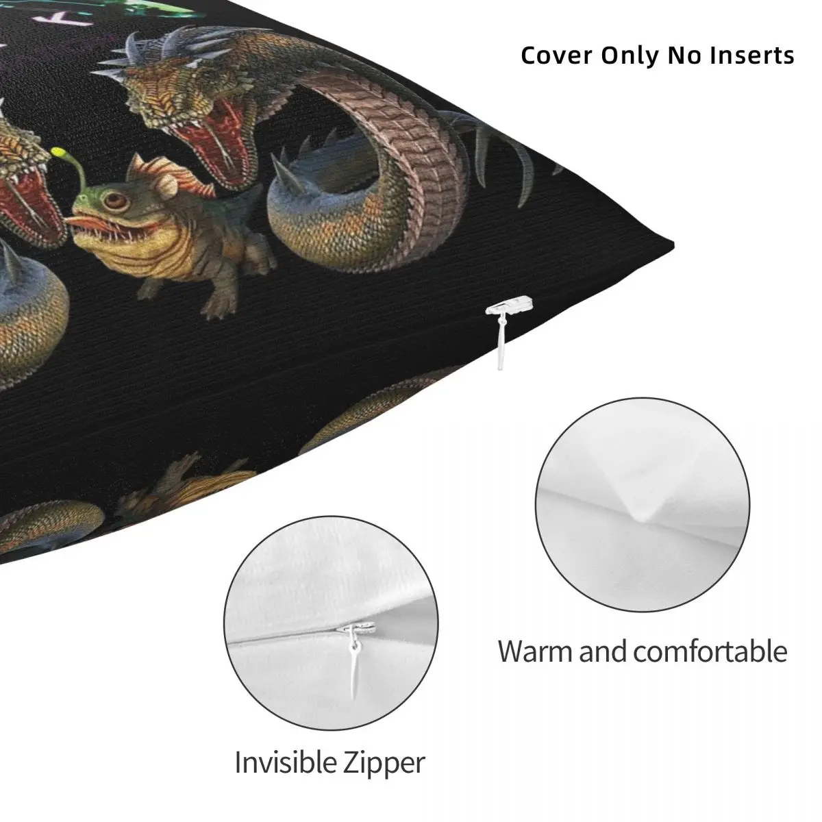 غطاء وسادة من الكتان والبوليستر المتطور للبقاء على قيد الحياة ، غطاء وسادة مزخرف بسحاب إبداعي ، غطاء وسادة غرفة ، 18 بوصة #5