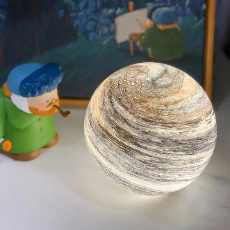Planeet LED-nachtlampje Slaapkamer Nachtkastje Nachtlampje Creativiteit Luxe Kamerverlichting Nachtlampje Woondecoratie Vrouwen Geschenklampen