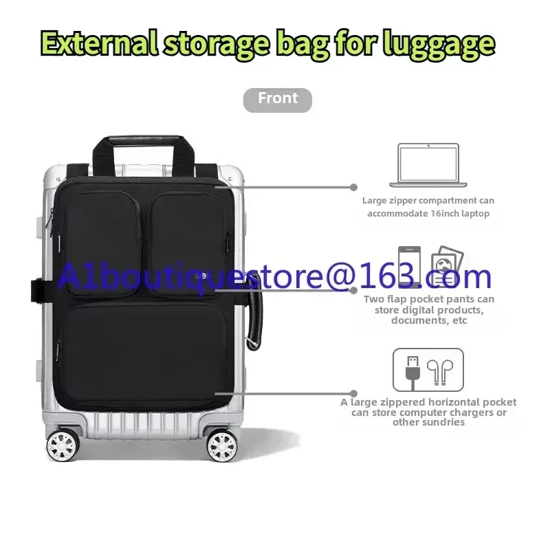 Suitcase Additional bag Large capacity boarding case hanging bag Foldable external storage bag