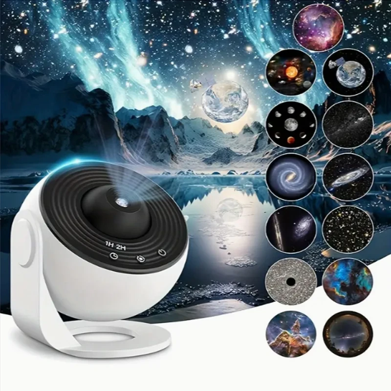 13-in-1 Ultra-Clear Galaxy Projector Light with 3-Button Control + 30-Minute Timer | Ambient Light for Home Theaters & Game Room