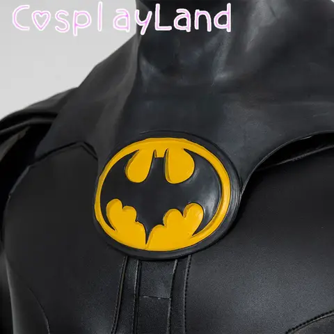 Ny film Barry Bat Cosplay kostym Bruce Wayne tryck jumpsuit superhjälte stridsoutfit man svart kostym mantel mask skor 10 best sales Batman Fantasy - №9