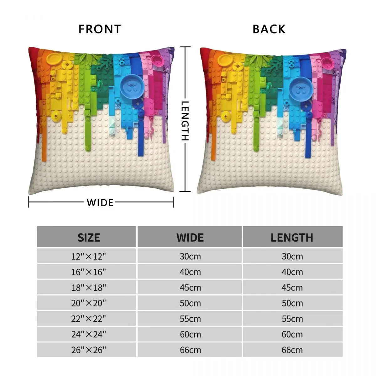 Rainbow Drip Square Pillowcase Polyester Linen Velvet Pattern Zip Decorative Throw Pillow Case Home Cushion Cover