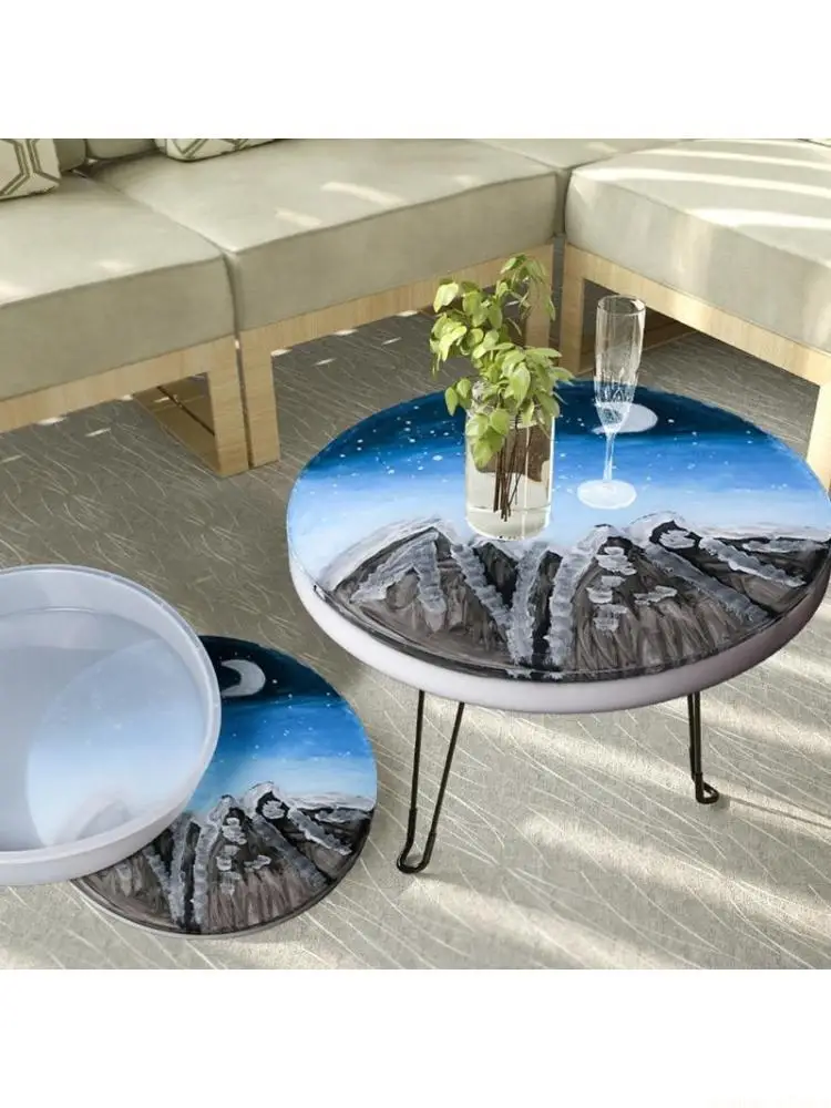 

31BF Round Silicone Mold for Resin Ocean Table Making Epoxy Resin Jewelry Casting