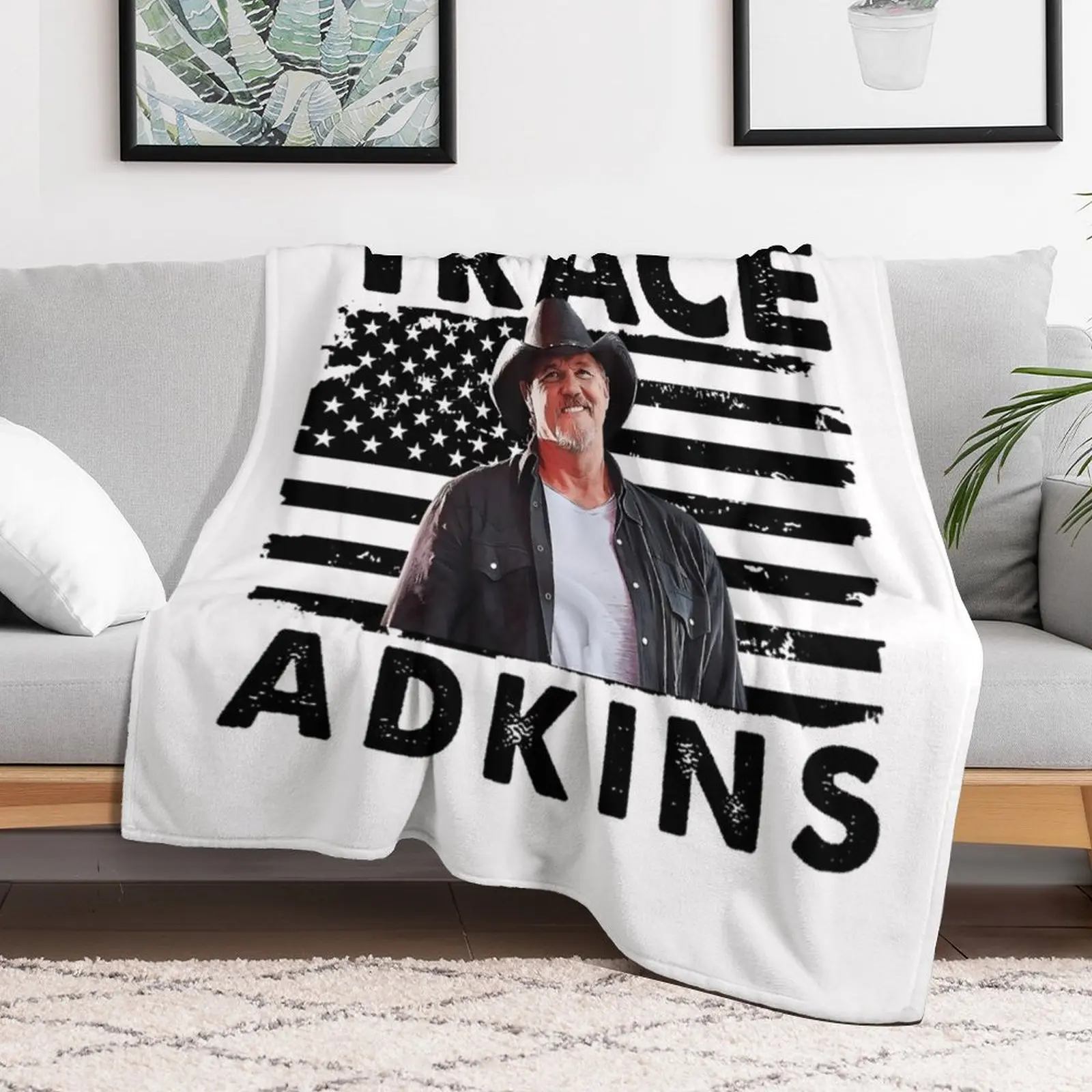 الرجعية الأمريكية العلم تتبع Adkins الموسيقى هدية رمي بطانية سرير ناعم عيد الميلاد الديكور المصممين الحرارية لبطانيات السفر
