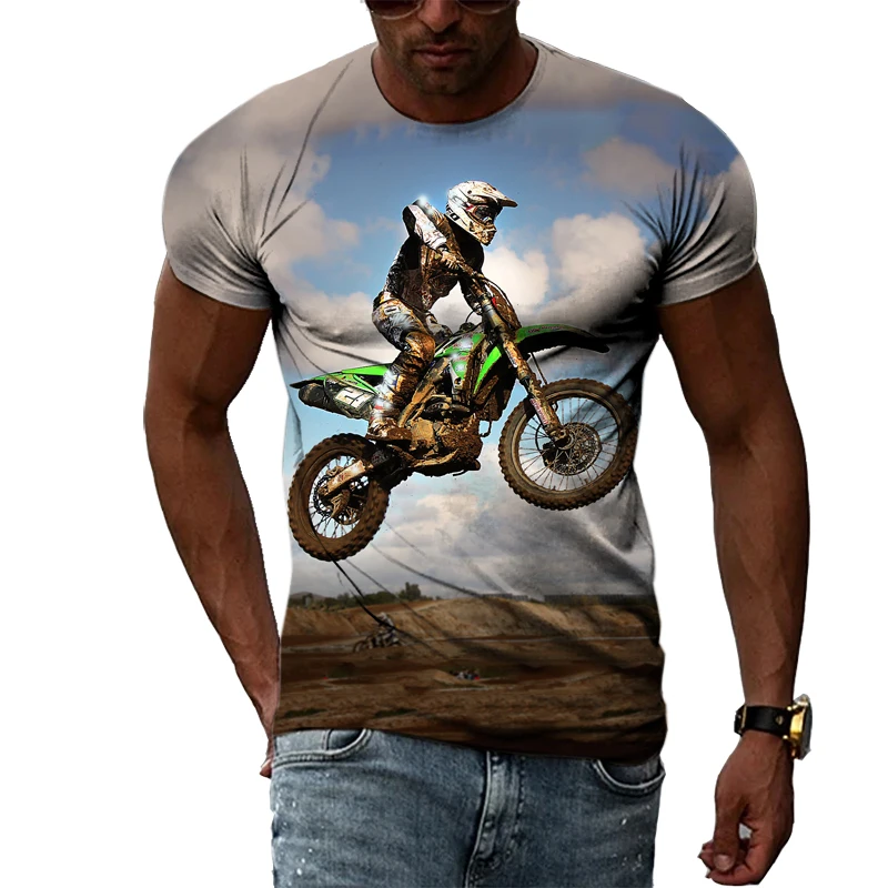 Summer Fasion Cool Style motocross graphic t shirts For Men Casual 3D Print trending products 2022 t-shirts with short sleeves