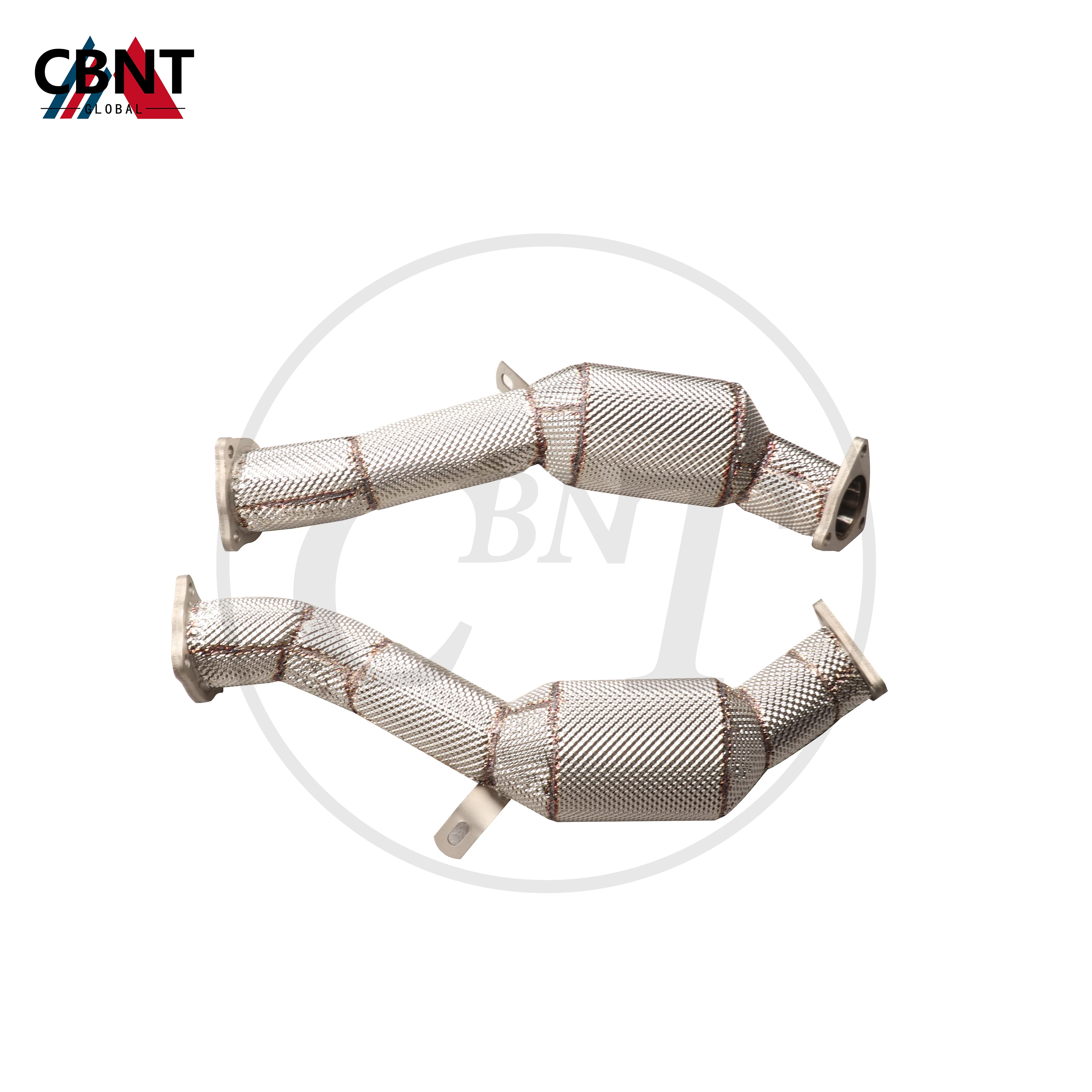 

CBNT Exhaust Headers System Pipe with Heat Shield Catted/Catless Downpipe for Porsche Cayenne 958.1 958.2 3.0T 3.6T 2011-2017