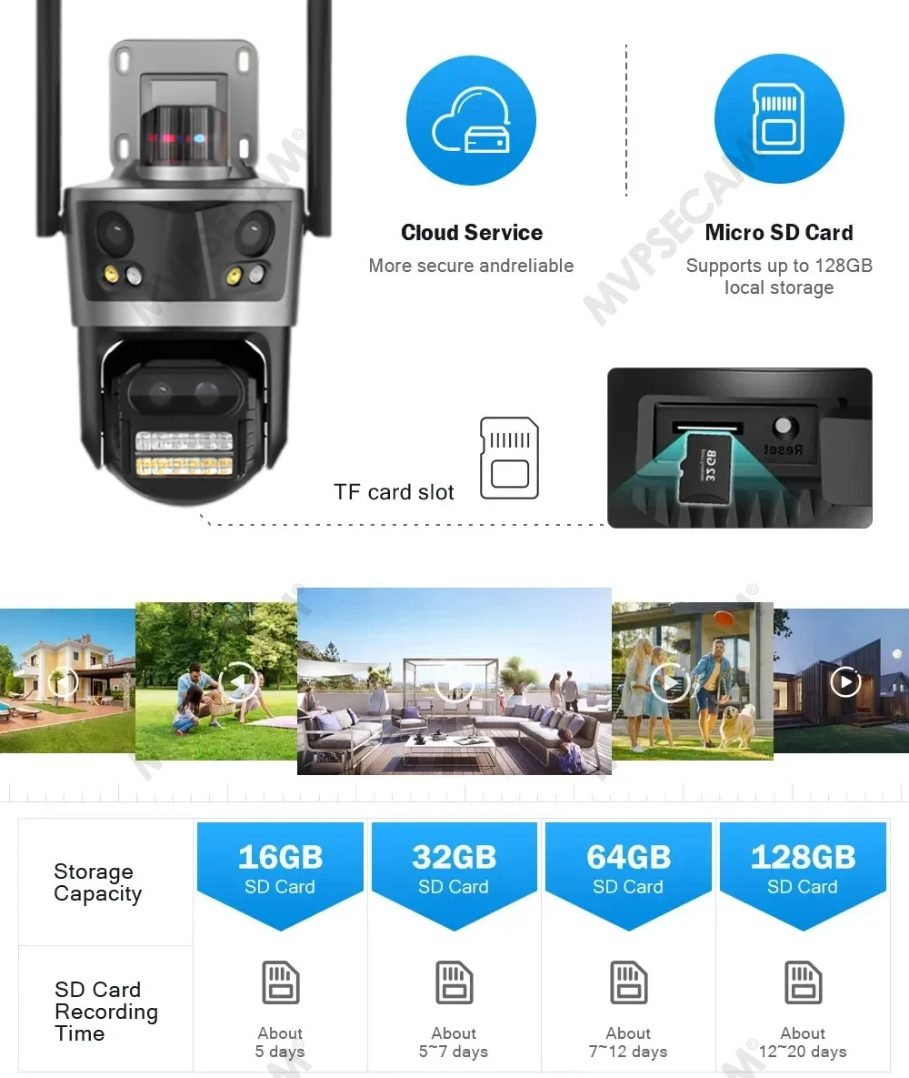 8k 16mp Video überwachungs kamera wifi cctv 8x Zoom Outdoor Wireless Sicherheit IP-Kamera ptz vier Objektive Wi-Fi-Kameras icsee – Detail 11