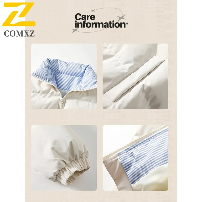 سترة COMXZ للرجال للتزلج مملوءة بتصميم خارجي عالي الجودة سترة سميكة للدفء كاجوال موضة الشارع سترات شتوية خفيفة الوزن #6