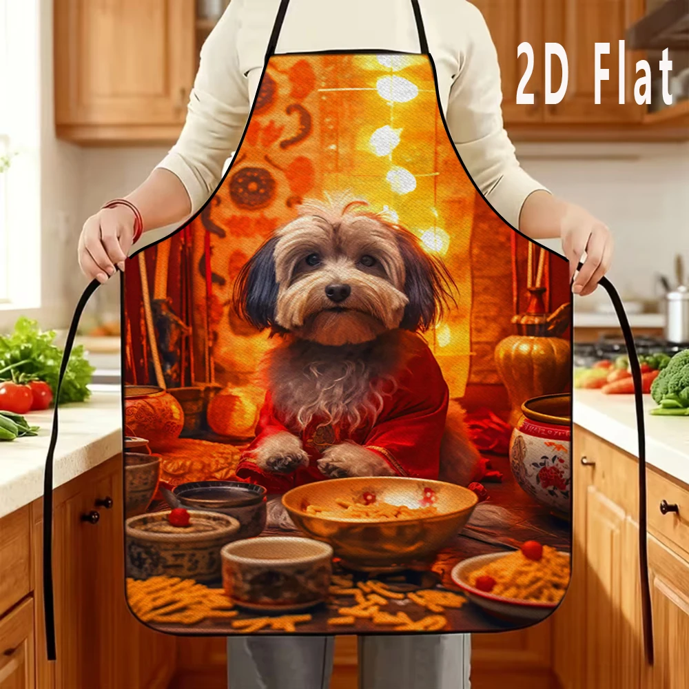 

Multiple sizes Chinese Traditional Style Printed Apron, Kitchen/Restaurant Apron, BBQ Apron, Durable and Easy to Clean
