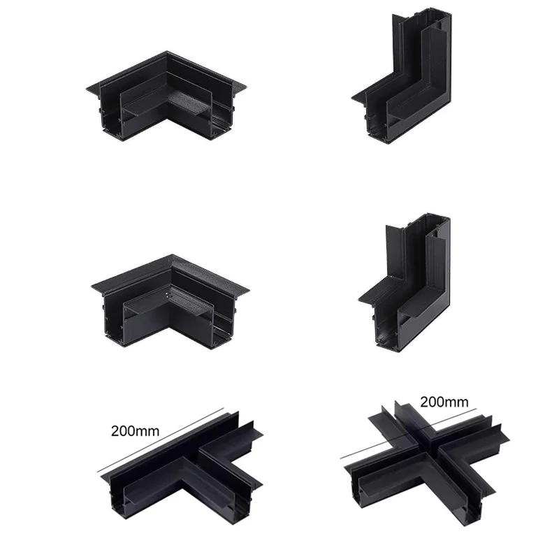 Combinaison de système d'éclairage sur rail magnétique, accessoires de rail de type 15/20/35, Rails magnétiques de salon, fixation de projecteurs DC48V