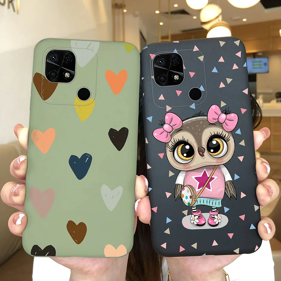 Phone Case For Xiaomi Redmi 10C 4g Hot New Light-Colored Cover Lovely Cartoon Pattern Soft Silicone Shell For Xiaomi Redmi 10c