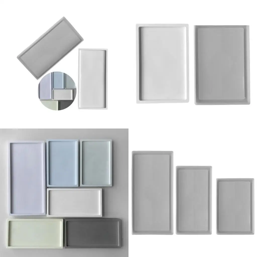 

J78F Silicone Plate Molds Silicone Fruit Tray Molds Rectangular Resin Casting Moulds