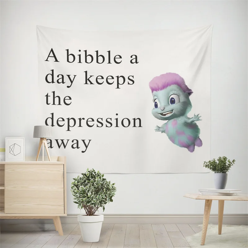 

Aertemisi Bibble Meme A Bibble A Day Keeps The Depression Away Гобелен Настенное искусство для спальни Декор гостиной Колледж