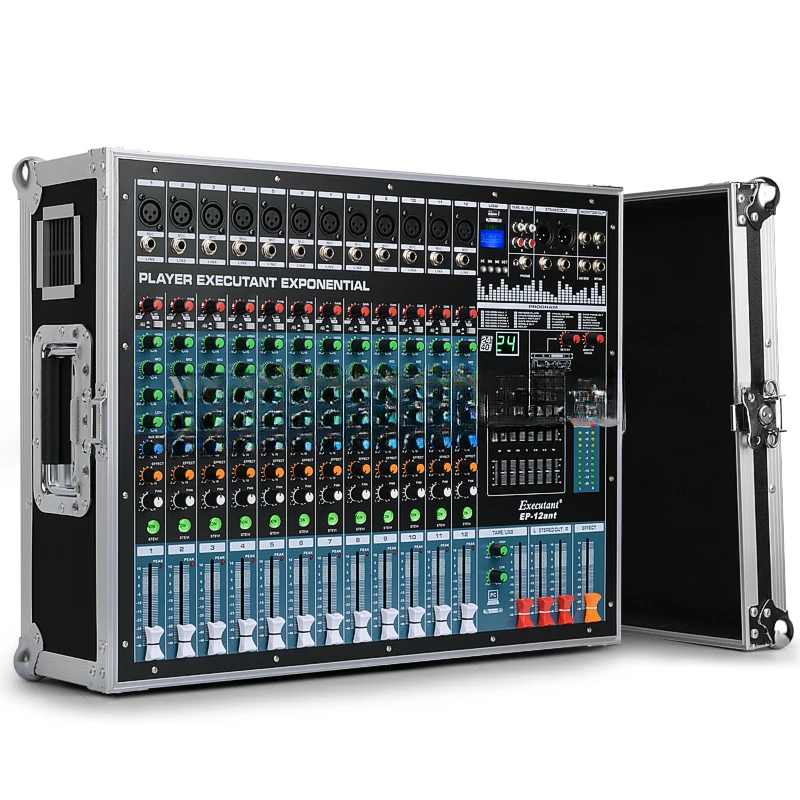 For EP8-12 mixer with power amplifier, all-in-one air box, 24 effects, Bluetooth performance, wedding sound.