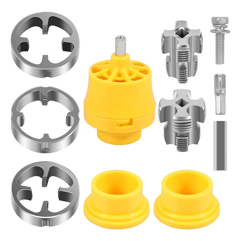 Инструмент для изготовления ниток PORK-PVC для электрической дрели, сантехнический инструмент для нарезания резьбы из ПВХ, сантехнический набор для нарезания резьбы из ПВХ для нарезания резьбы
