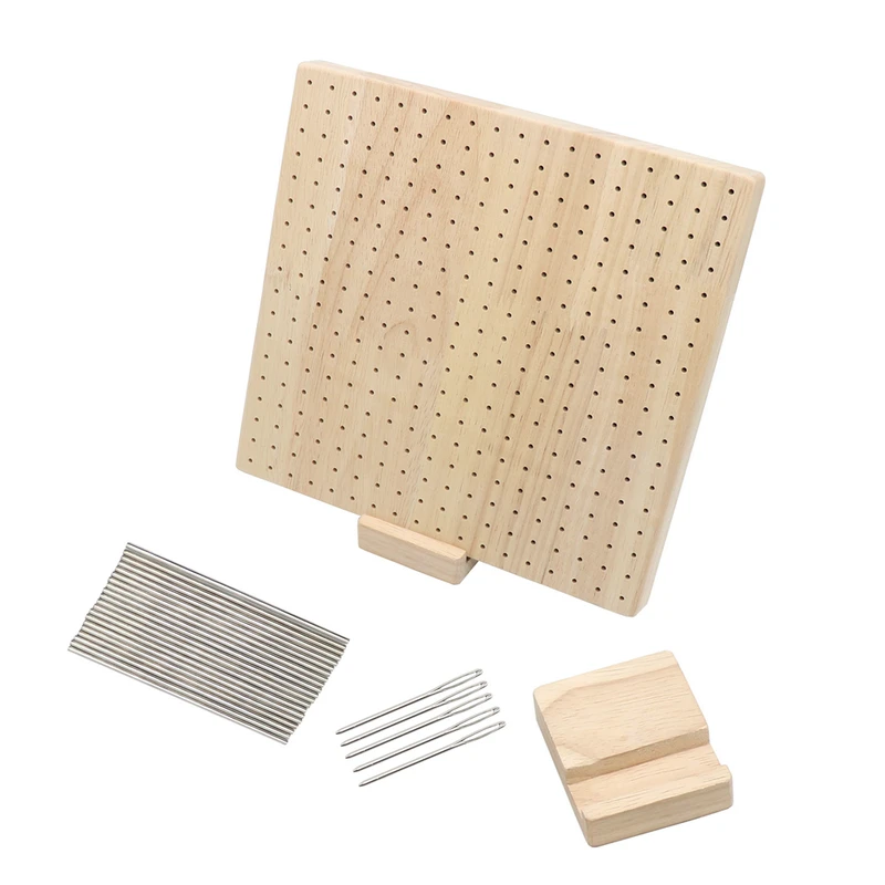 Wooden Blocking Board With 324 Small Holes Granny Square Crochet Board For Setting Sewing Knitting Knitting Patterns Artworks