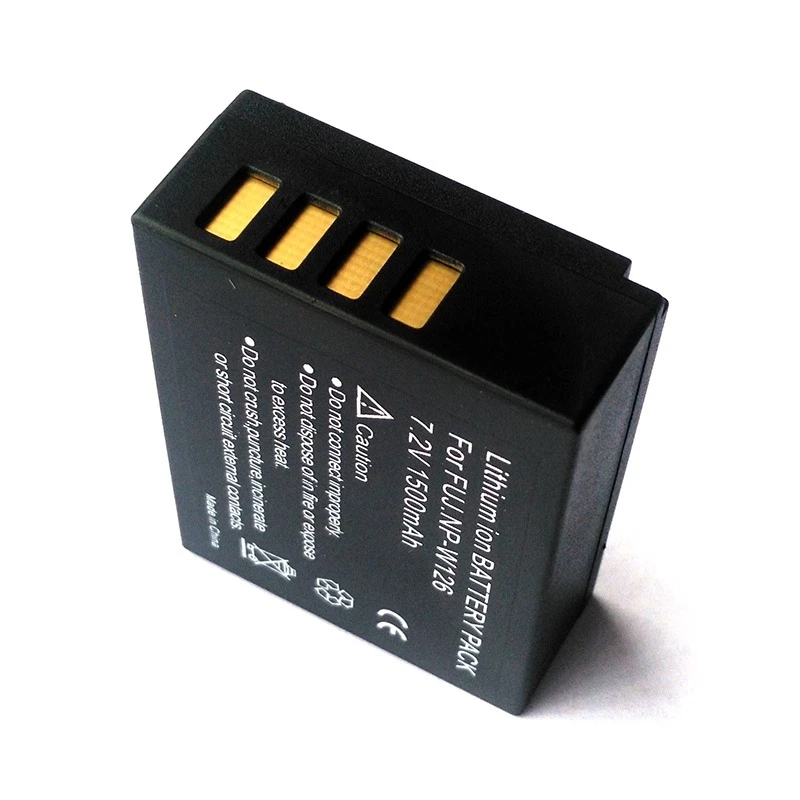 Bateria de câmera 7.2V 1500mAh NP-W126, para Fujifilm XT20/T10/T2 XA3/A10/A5/A20 XE3/E2 X100F