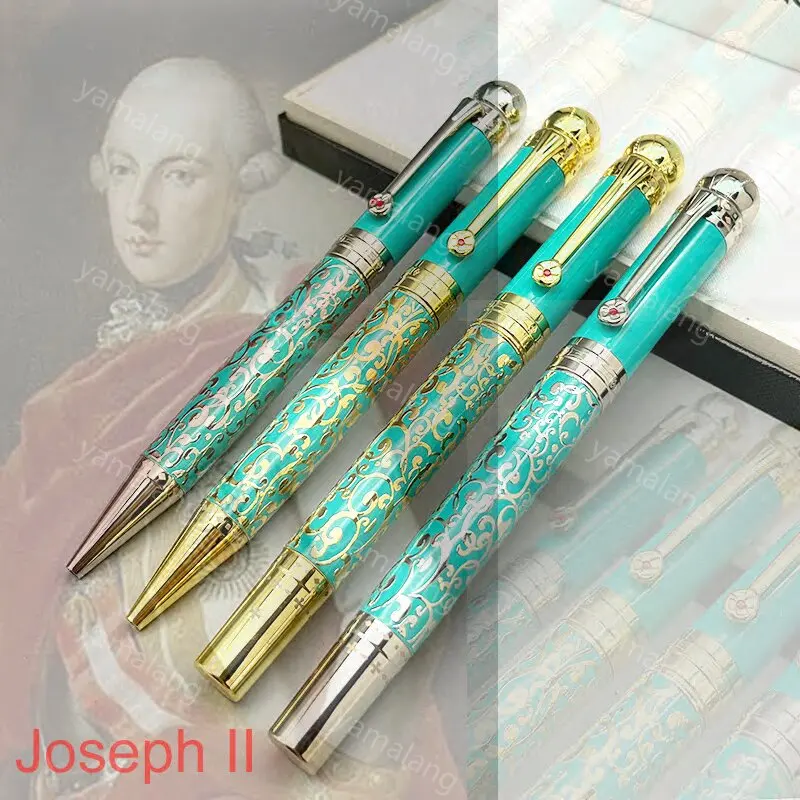 Imagem -02 - Yamalang mb Art Patron Série Joseph ii Esferográfica Caneta Rollerball Papelaria Escrita Azul Material de Escritório