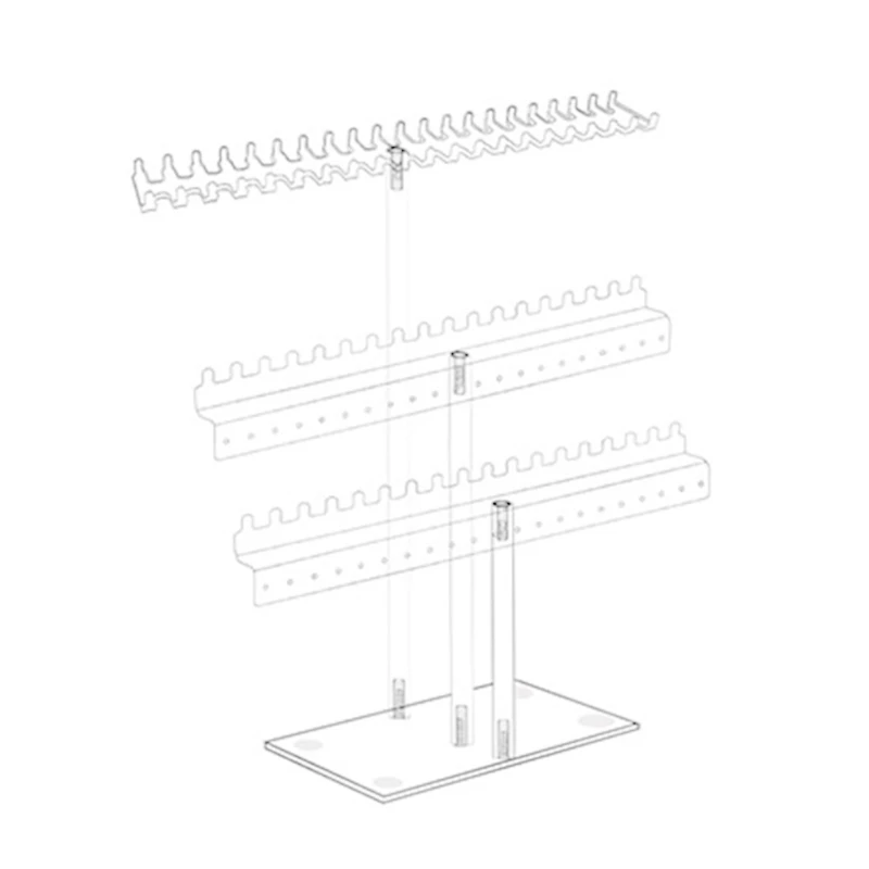 

Fast Reach 3 Tiers Acrylic Rack Jewelry Display Stand for Necklaces Bracelets and Watches