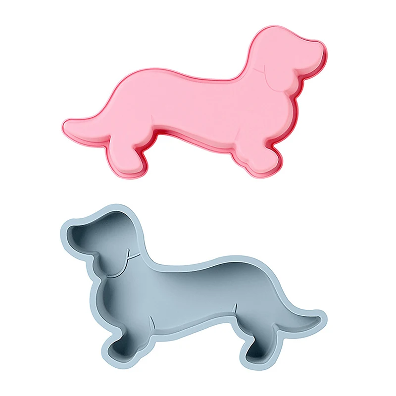 3D Cute Dachshund Puppy Animal Shape Silicone Mold Kitchen To Mousse Baking Large Cake Mold Cake Tools